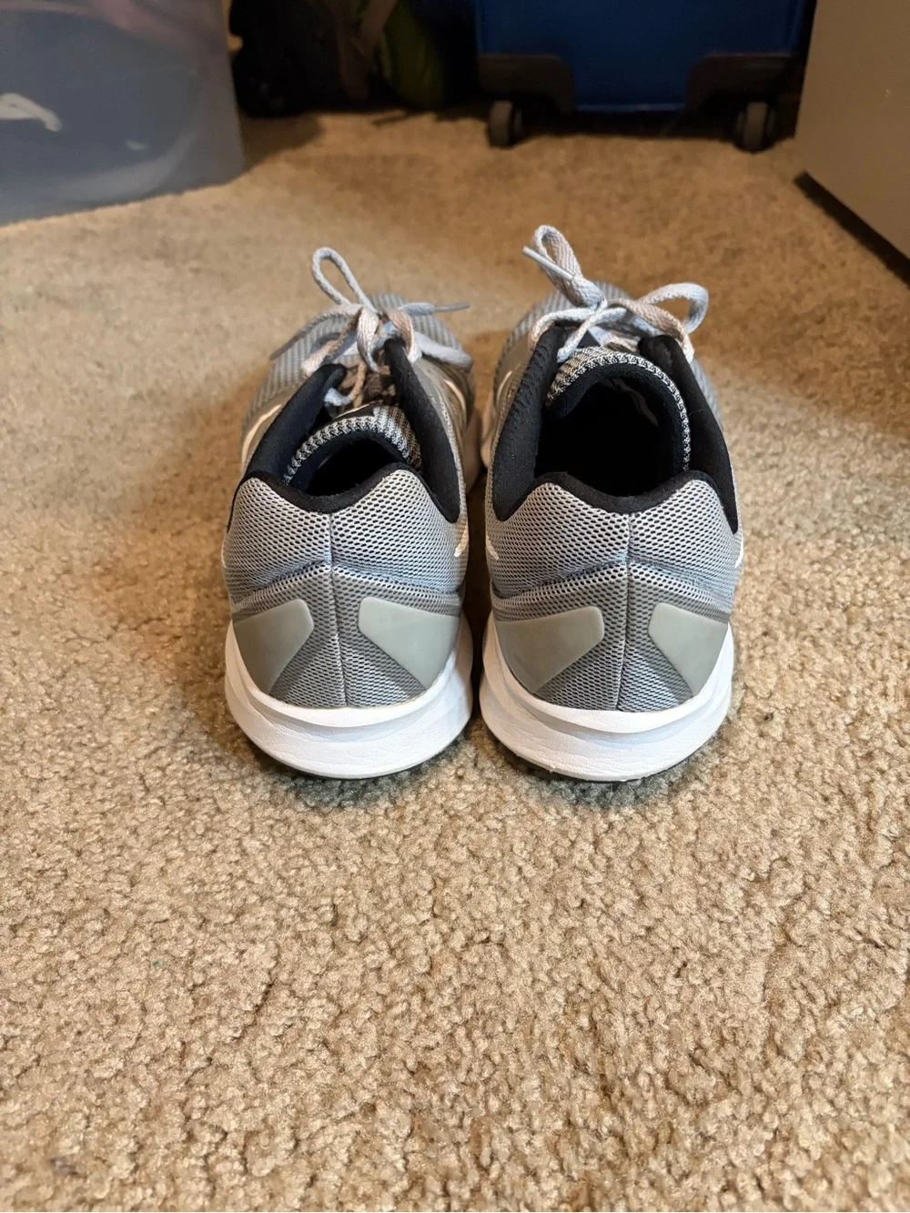 Nike Men’s Gray and White Athletic Running Shoes